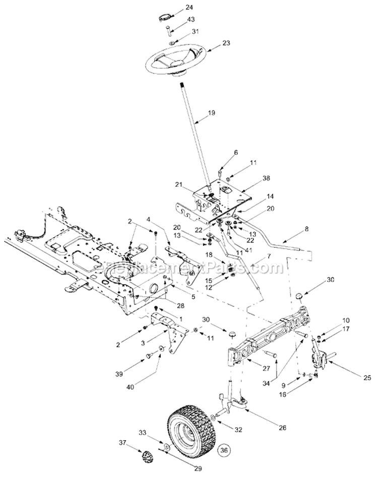 Page A Diagram and Parts List for 14AT808H129 2003 Yard Machines Lawn Tractor